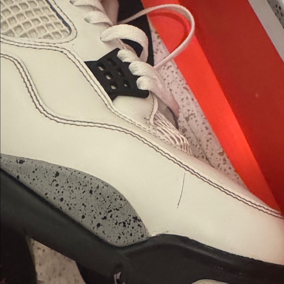 Jordan 4 white cement 2025 sneakers authentic White and Gray Sneakers
